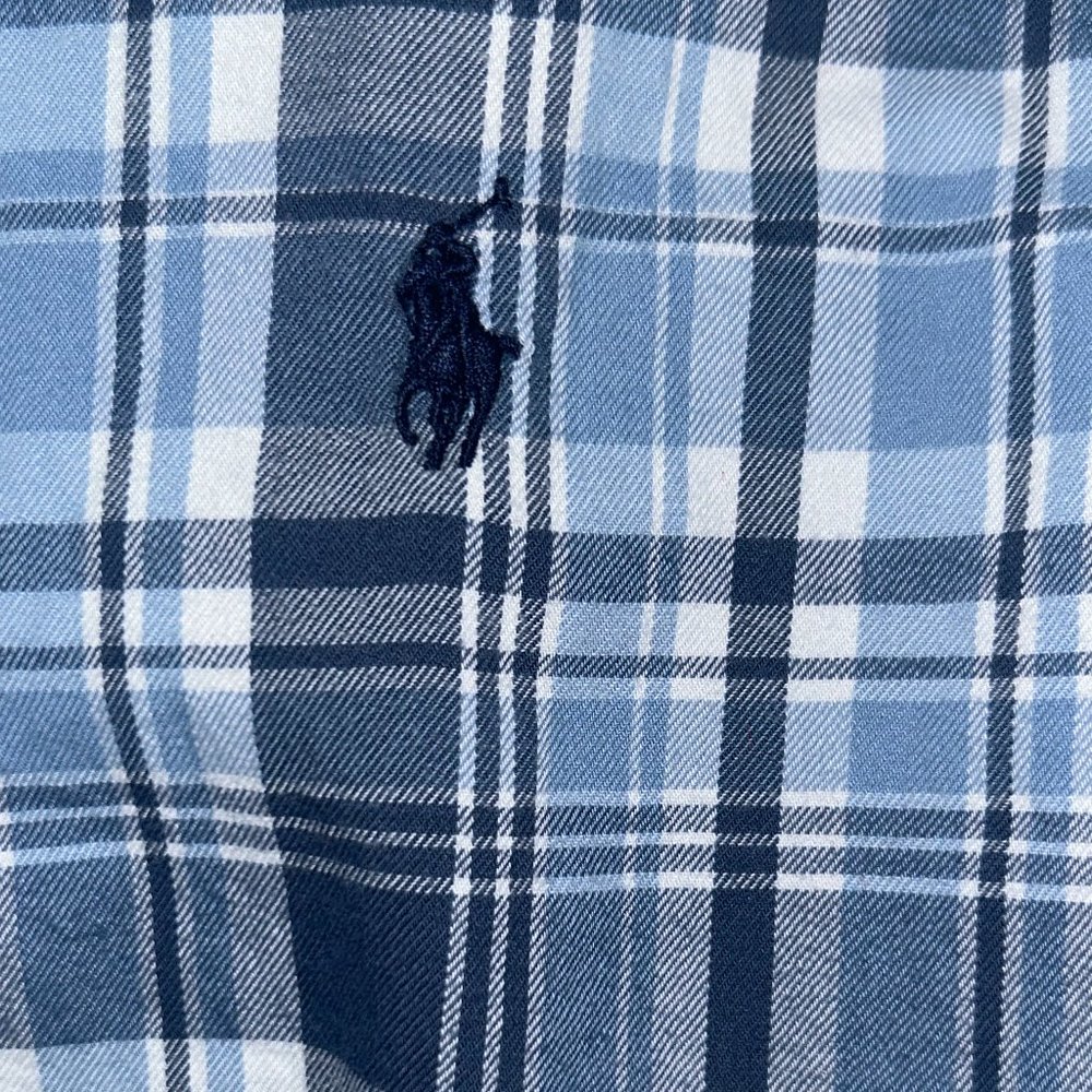 Ralph Lauren plaid flannel shirt boy's sz M 10-12 NWOT - Picture 3 of 4